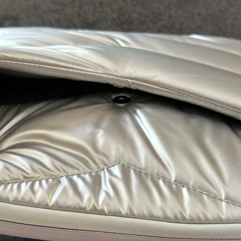 Athleta Silver Metallic Laptop Sleeve VGUC